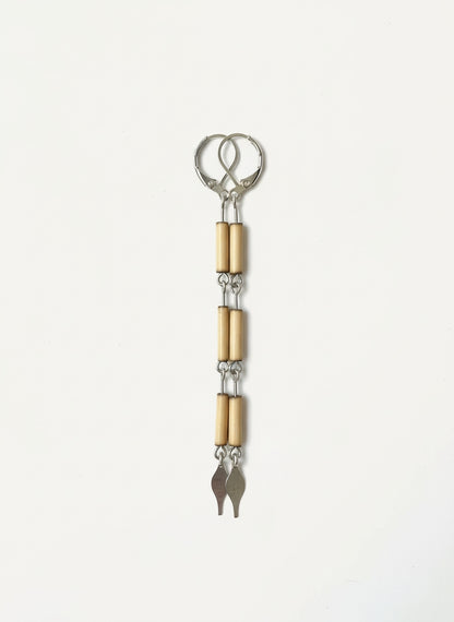 Sterling Silver and Wooden Beads