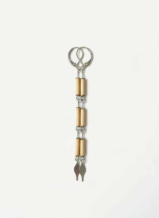 Sterling Silver and Wooden Beads