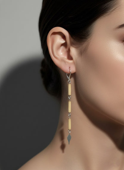 Sterling Silver and Wooden Beads