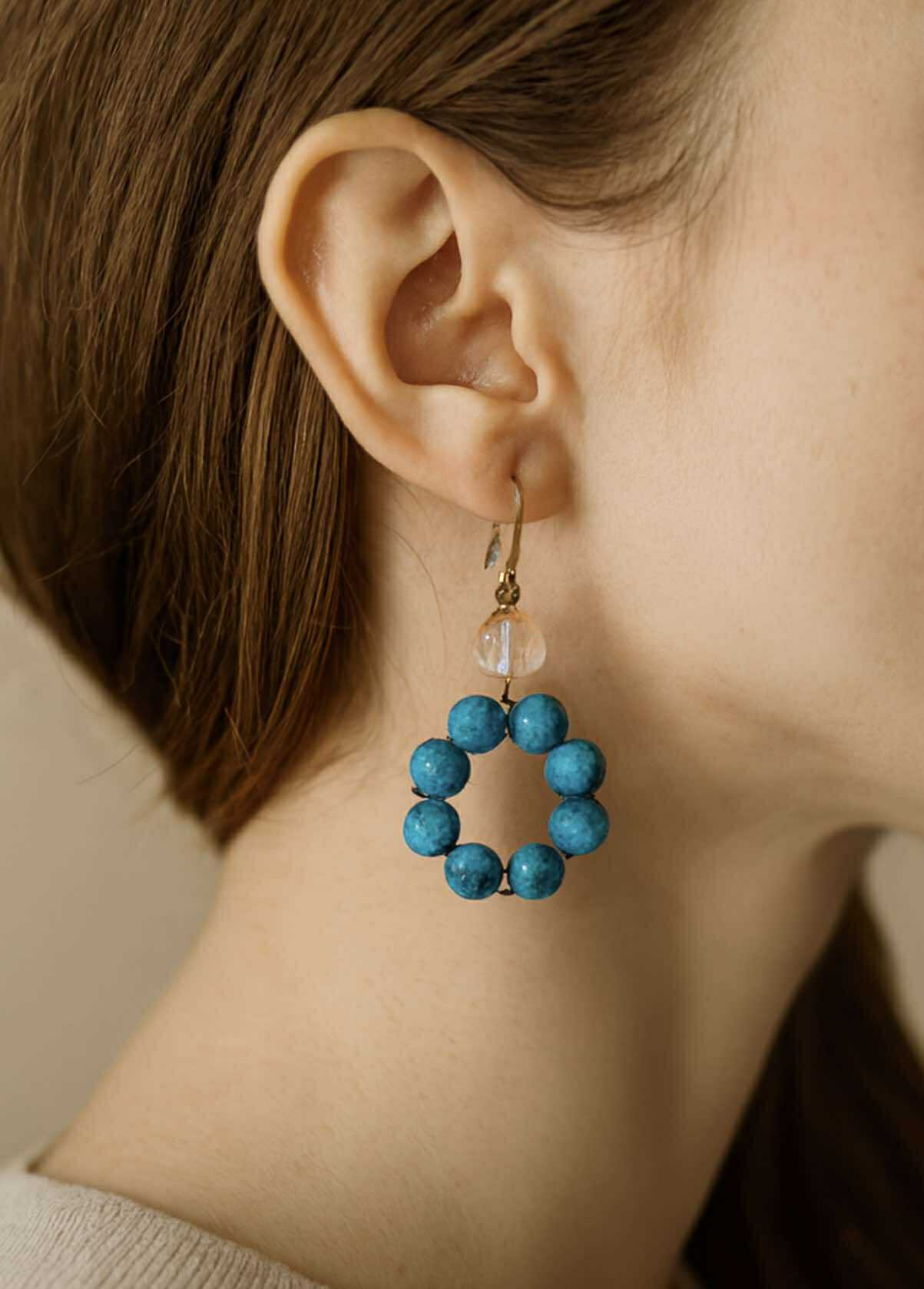 Sterling Silver Earrings with Natural Stones