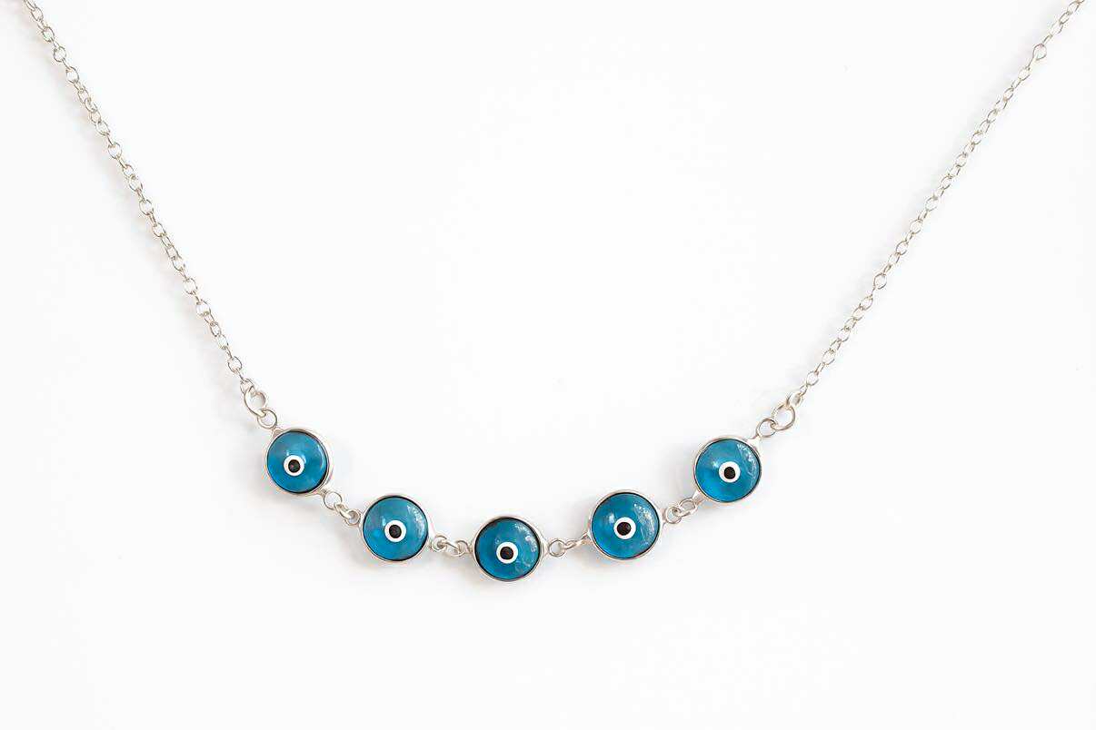 Sterling Silver Evil Eye Necklace