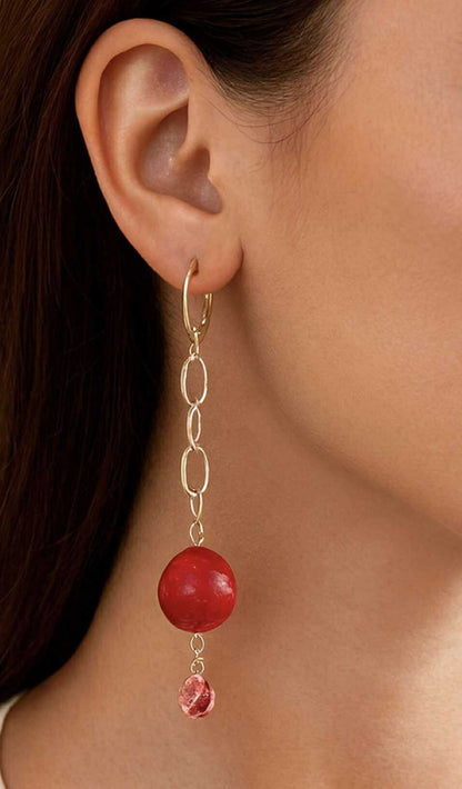 Sterling Silver Vintage Bead with Pink CZ