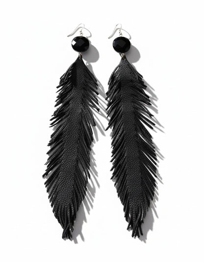 Sterling Silver with Black Onyx Bead Earrings