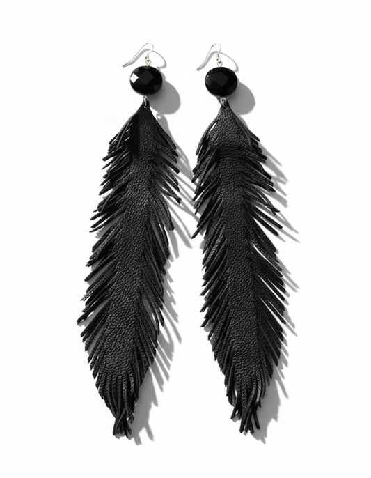 Sterling Silver with Black Onyx Bead Earrings