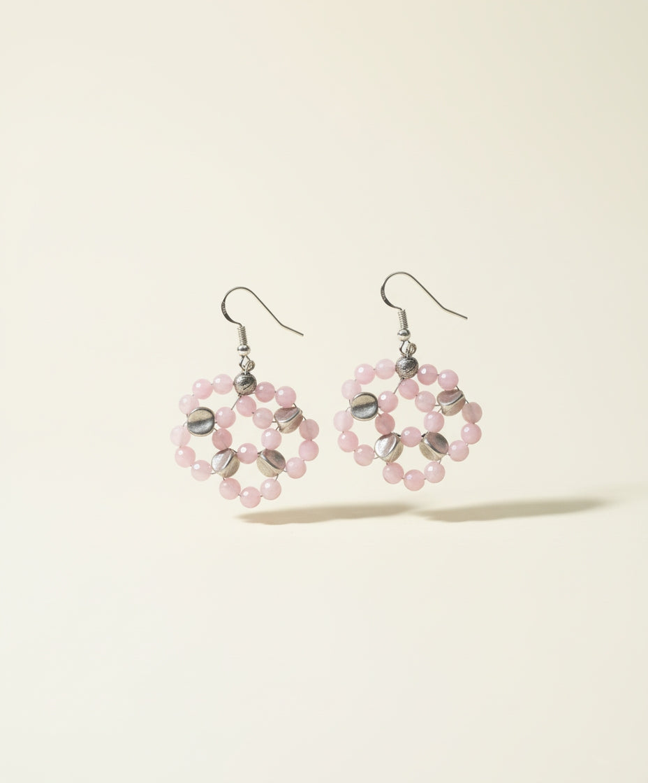 Sterling Silver with Fuchsia Jade