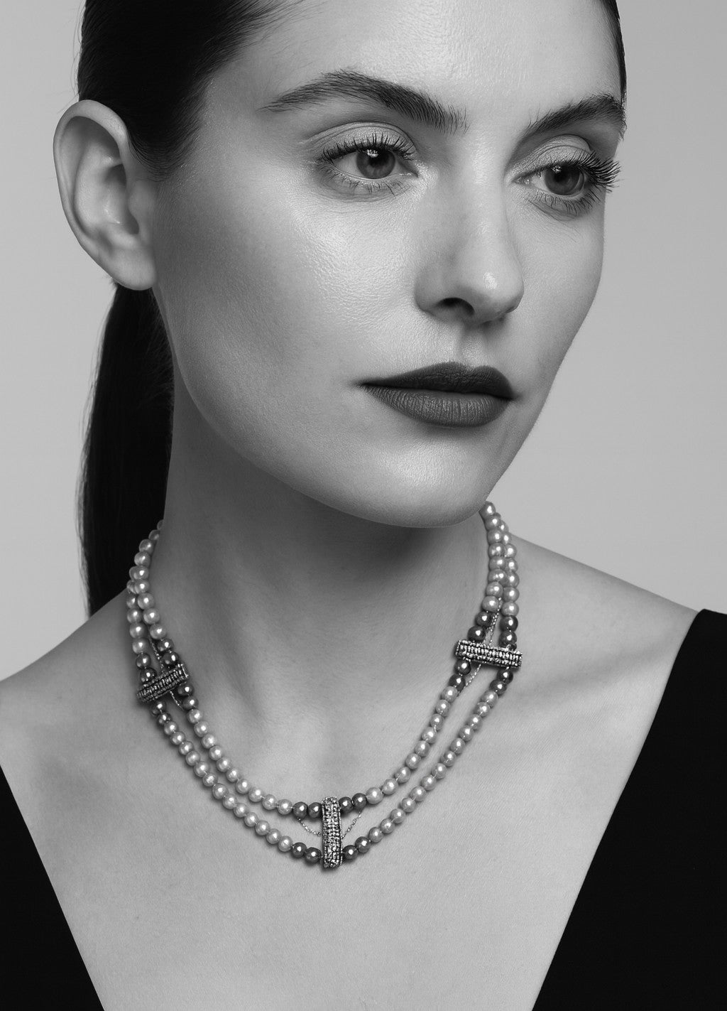 Sterling Silver with Light Grey Mother of Pearl