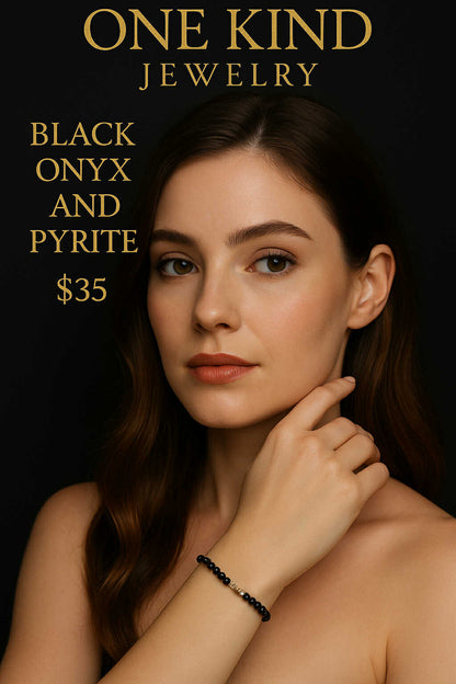 Black Onyx and Pyrite