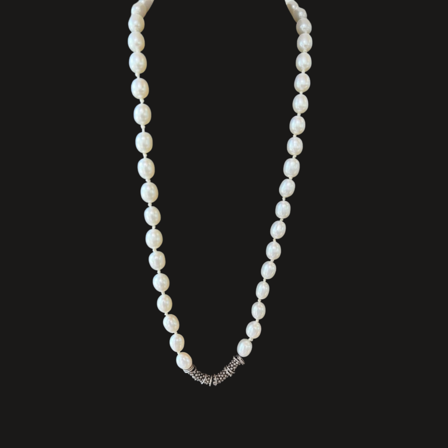 Individually Knotted Freshwater Pearls and Sterling Silver
