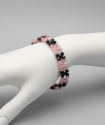 Pink and Black Swarovski Crystals