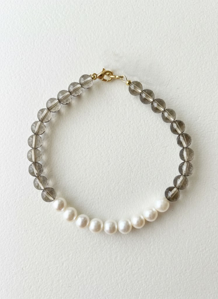 Smoky Topaz and Freshwater Pearls